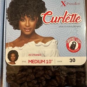 X-Presslon Curlette Crochet Loop Hair 10 inch - FOUR PACKS